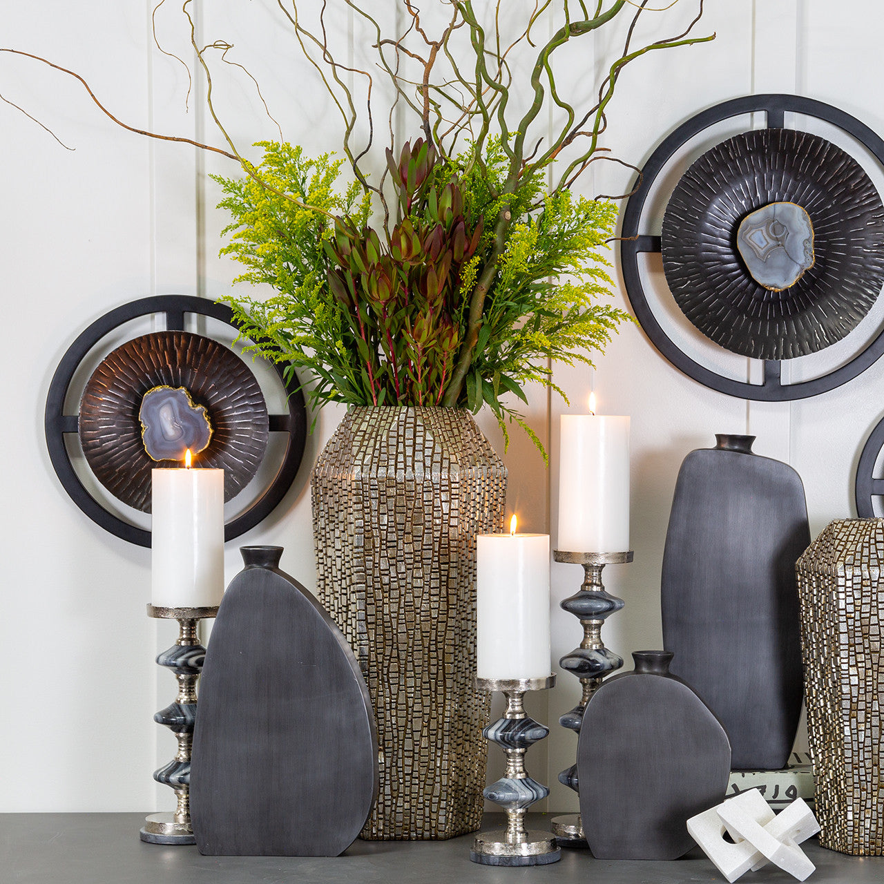 Rhone Candleholders, Set of 3