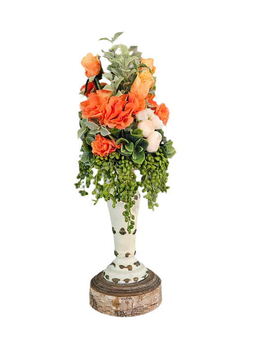 Orange and Cream Candle Topper