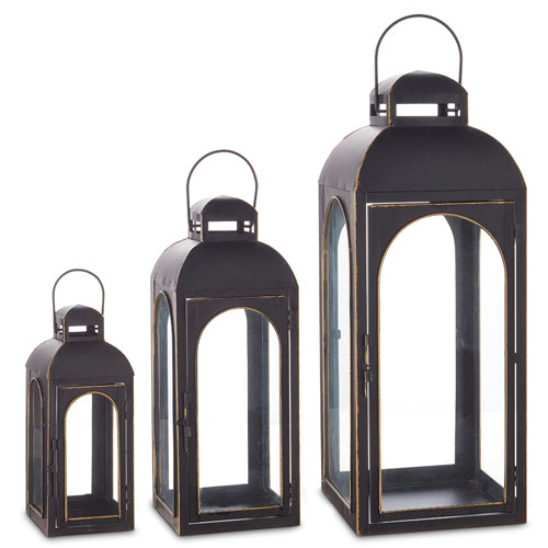 Black Square Metal Lantern (Various Sizes)