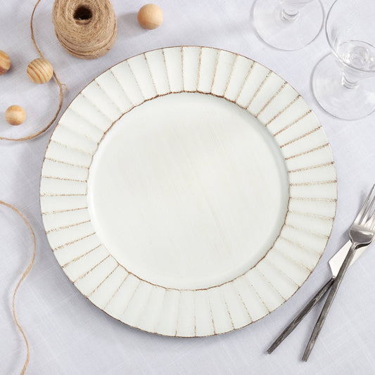 Ridged Ivory Charger
