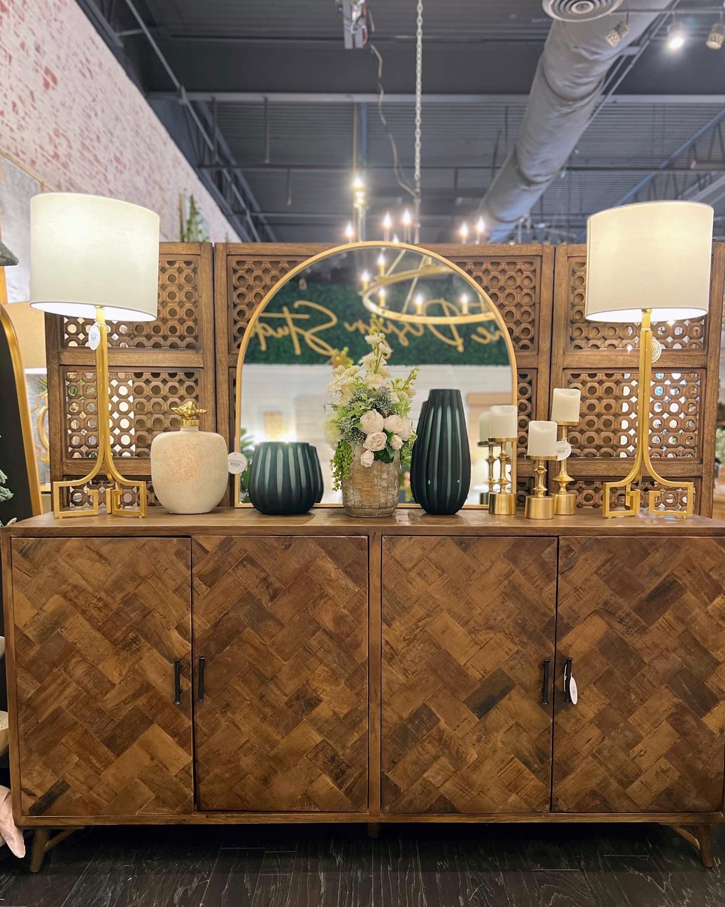 Halsey Herringbone Sideboard