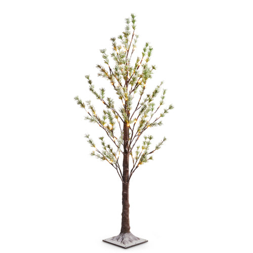 4' Lighted Snowy Pine Tree