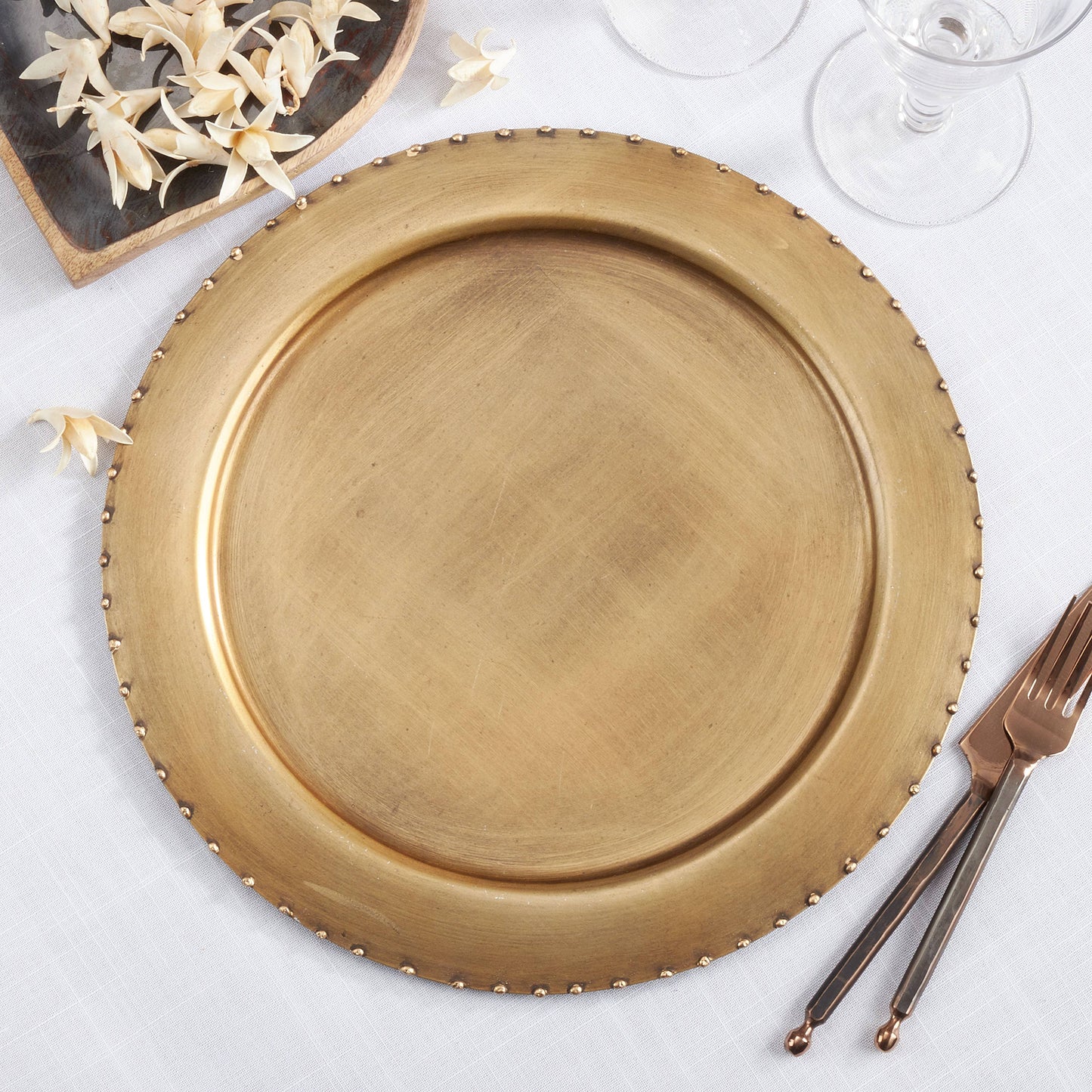 Gold Dot Rim Charger