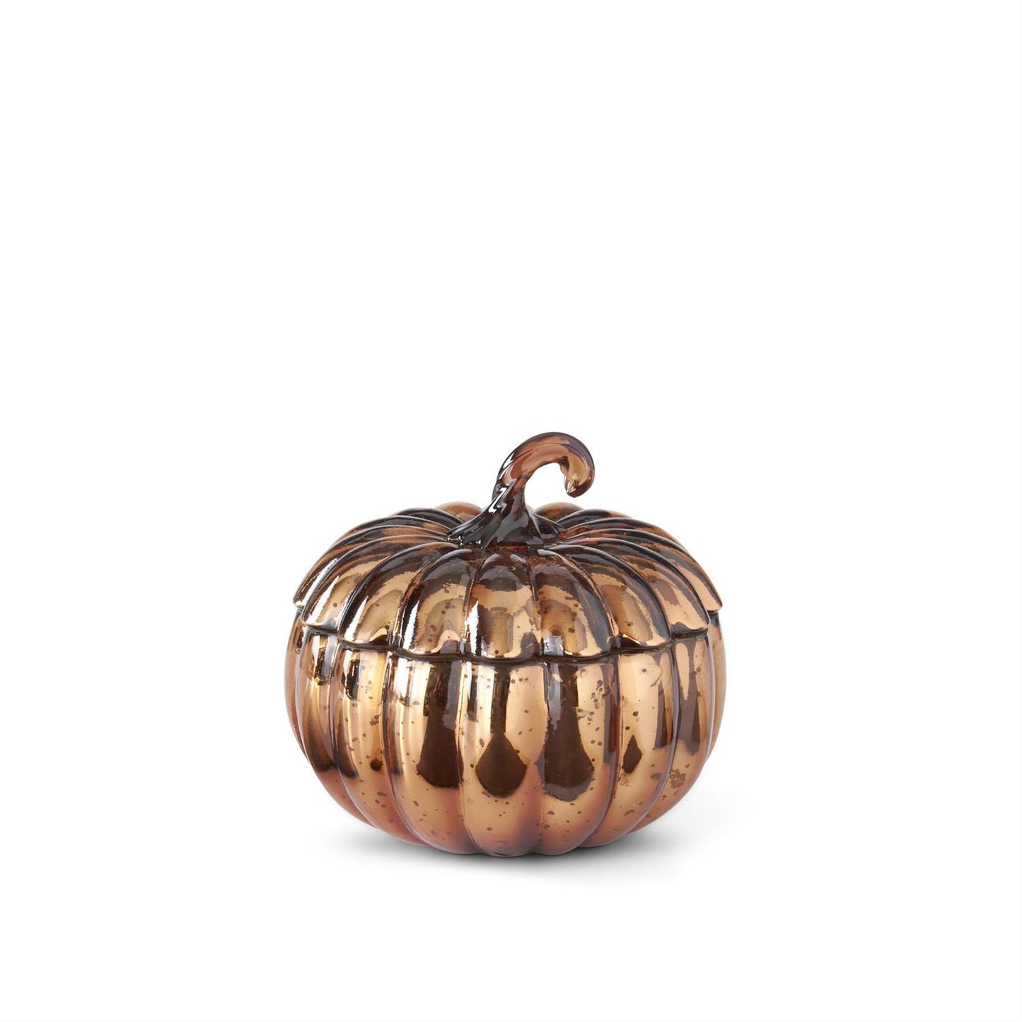 Medium Brown Mercury Glass Pumpkin Candle (Various Styles)