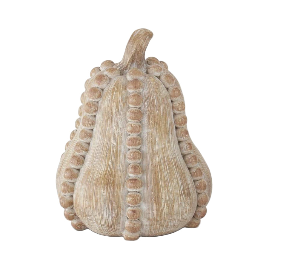 4.75" Faux Wood Beaded Gourd
