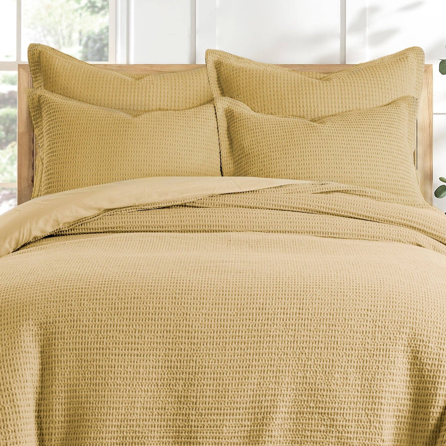 Cream Cloud Waffle Euro Sham (Set of 2)