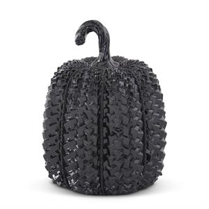 Black Glossy Embossed Pumpkins (Various Styles)