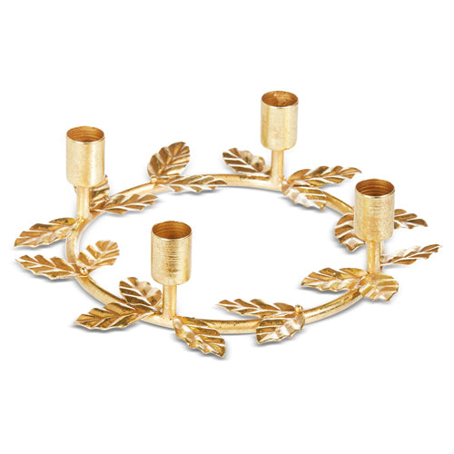 10" Holly Leaf Candle Holder