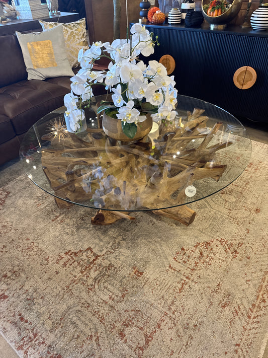 Willow Teak Wood Coffee Table, Natural