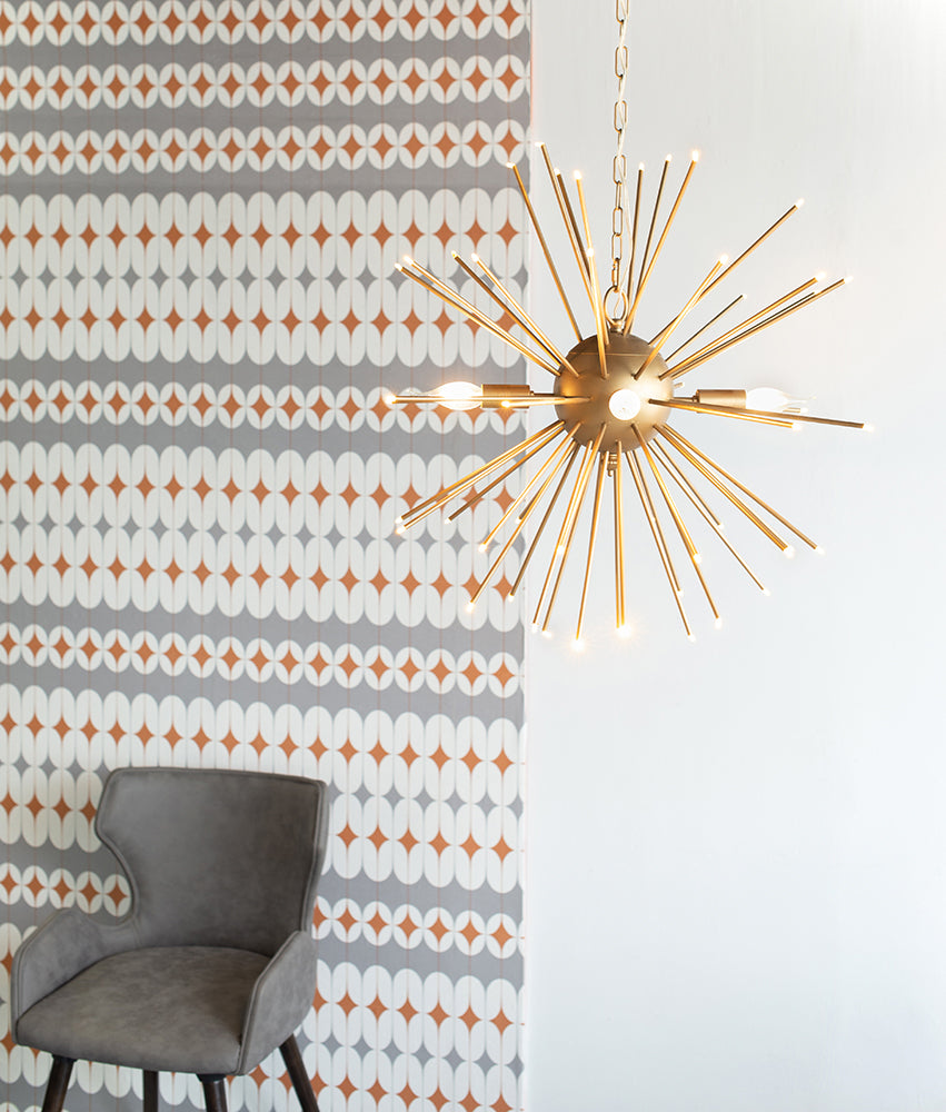 Modern Chic Gold Star Chandelier