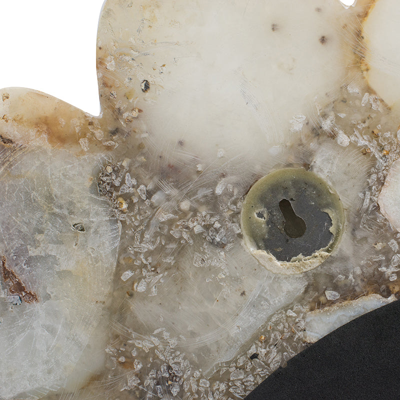 White Agate Flower Mirror