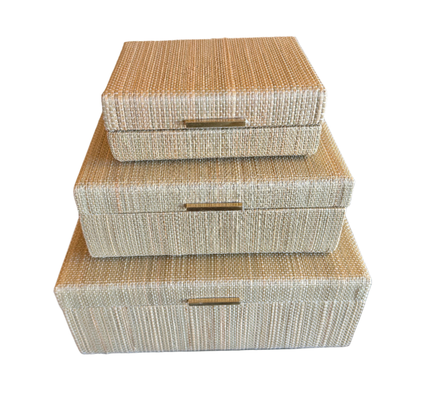 Taupe Woven Seagrass Box, Various Sizes