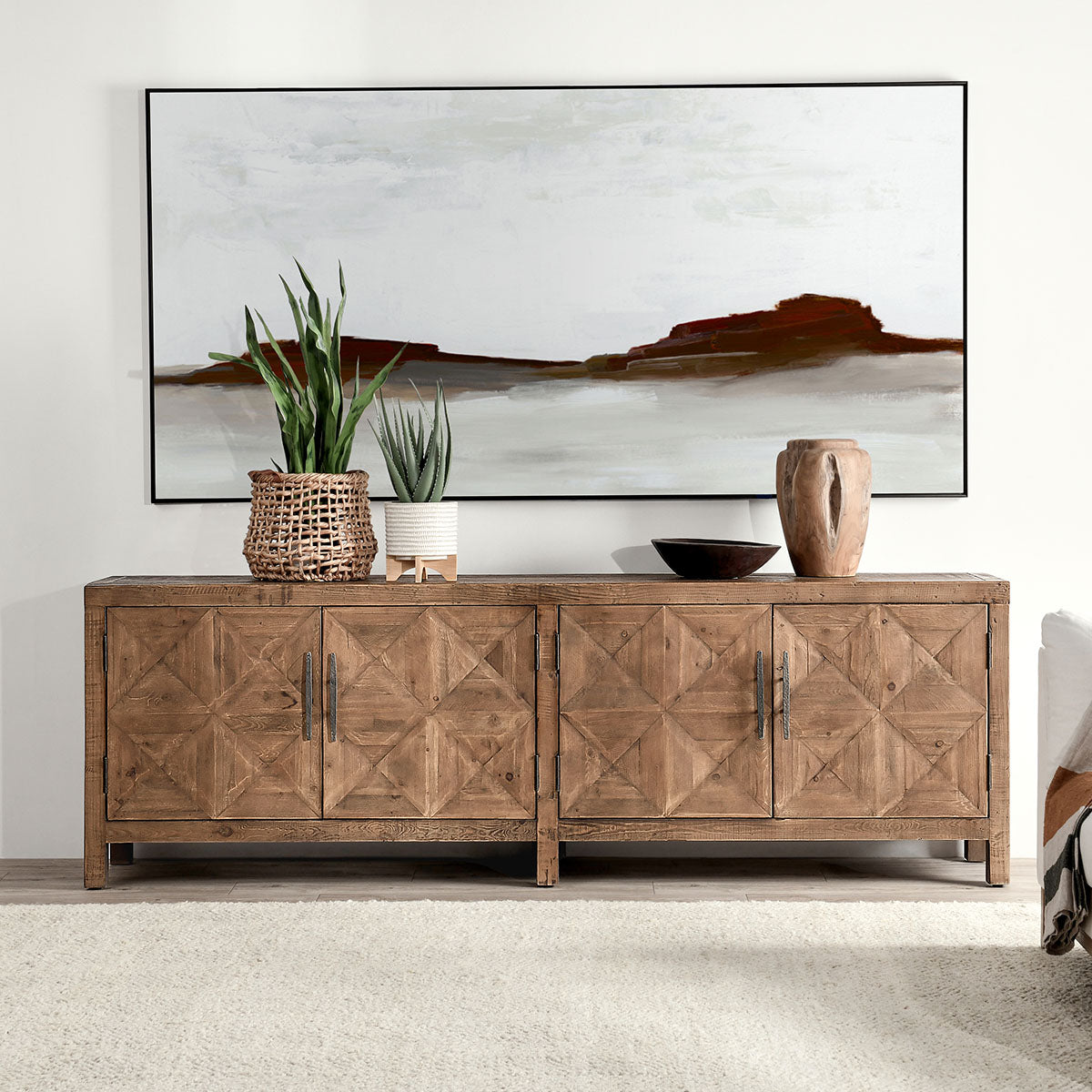 Elana 4 Door Sideboard, Brown