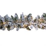 9' Pre-Lit Snowfrost Garland