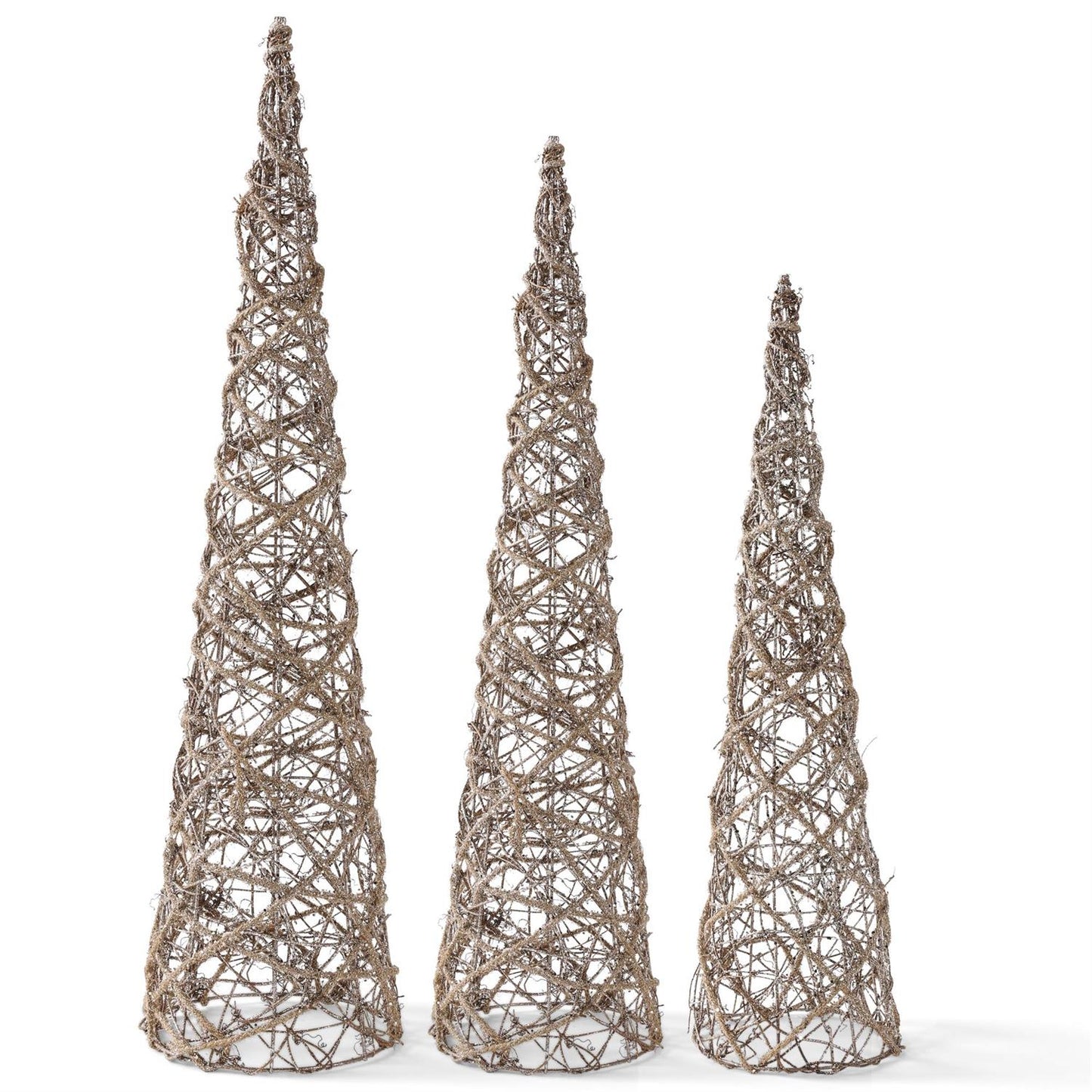 Rattan & Sisal Cone Tree (Various Sizes)