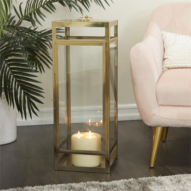 Gold Stainless Steel Lantern (Various Sizes)