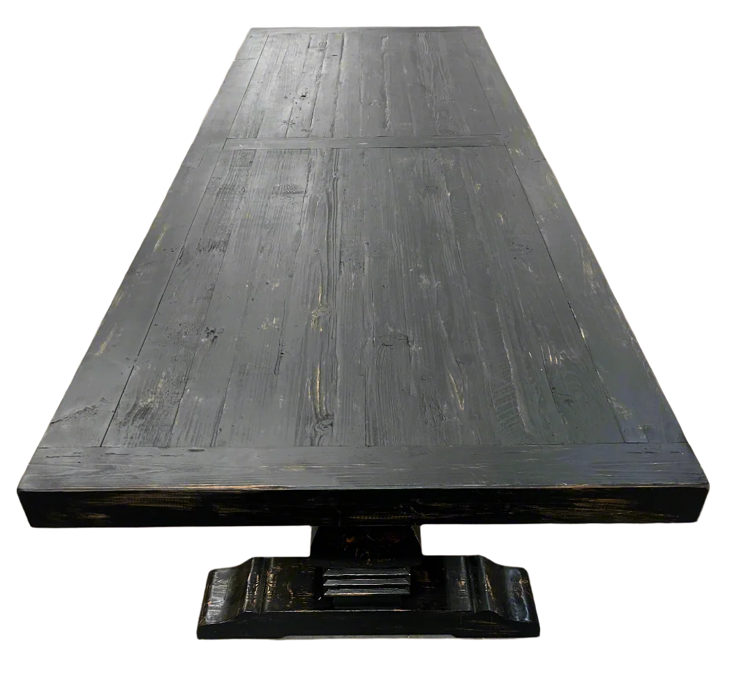 Elliot 10β Solid Elm Dining Table (Black)