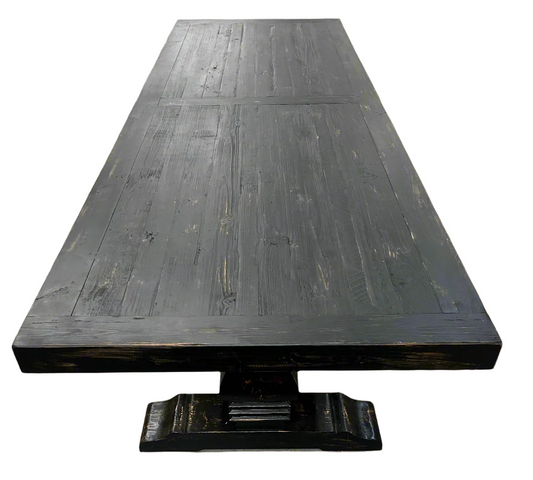 Elliot 10β Solid Elm Dining Table (Black)