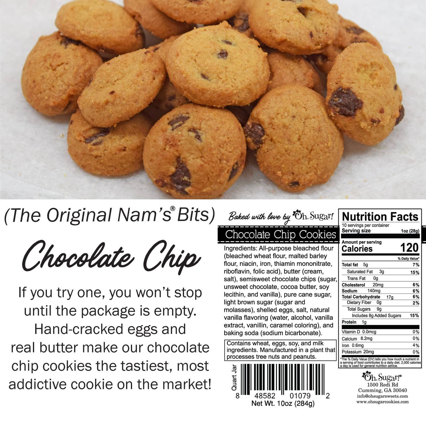 Chocolate Chip Cookie Quart Jars - Black & Gold Assortment