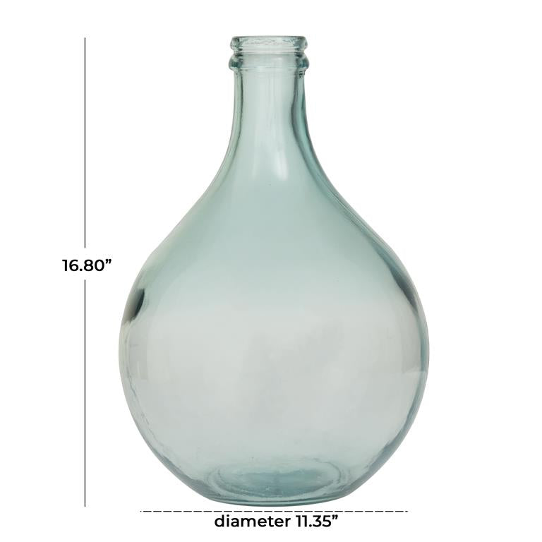 Blue Recycled Glass Spanish Vase