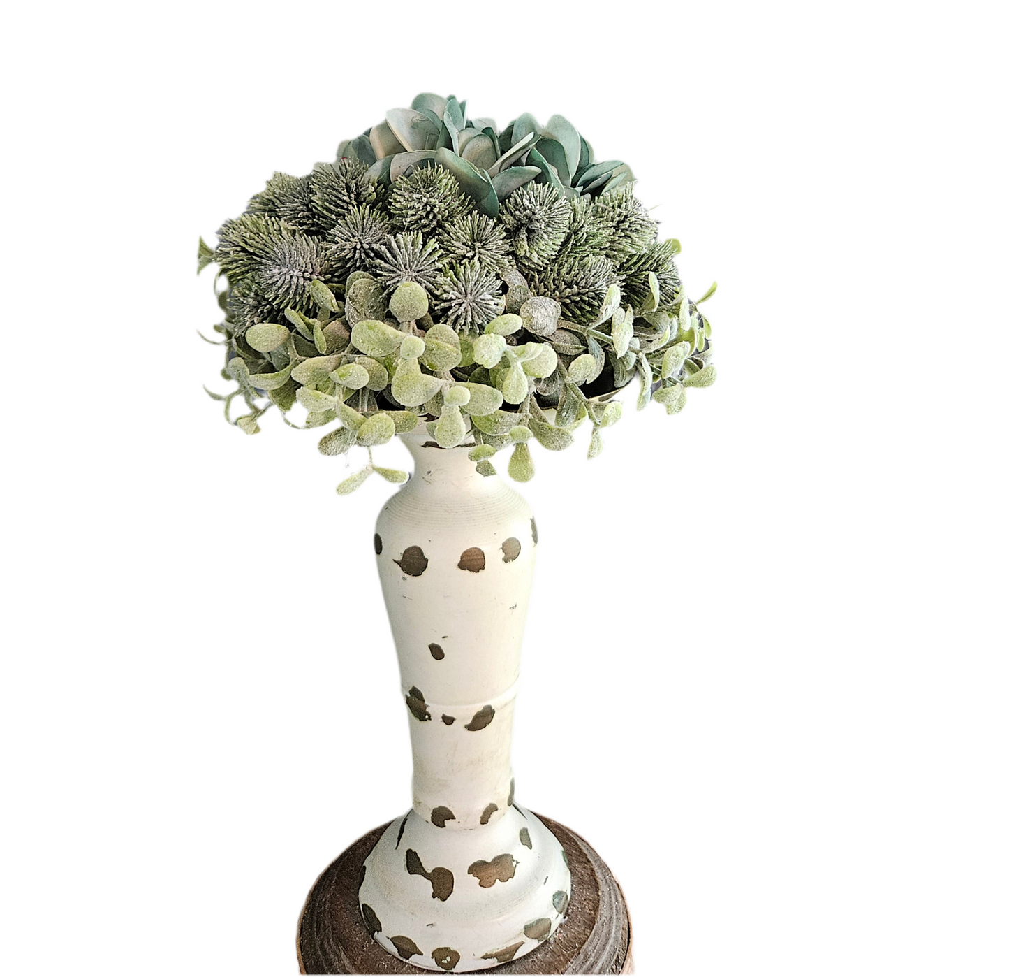 Teal Floral Orb