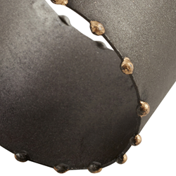 Dot Rim Napkin Ring, Graphite