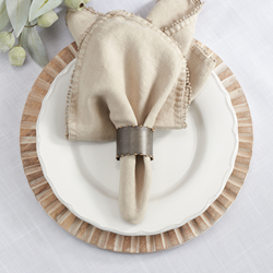 Dot Rim Napkin Ring, Graphite