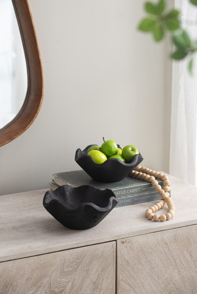 Black Teak Wood Bowl