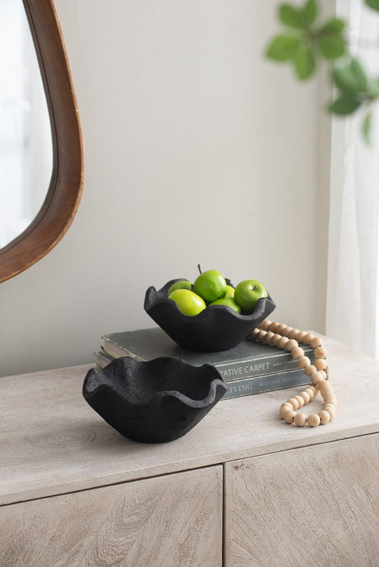 Black Teak Wood Bowl