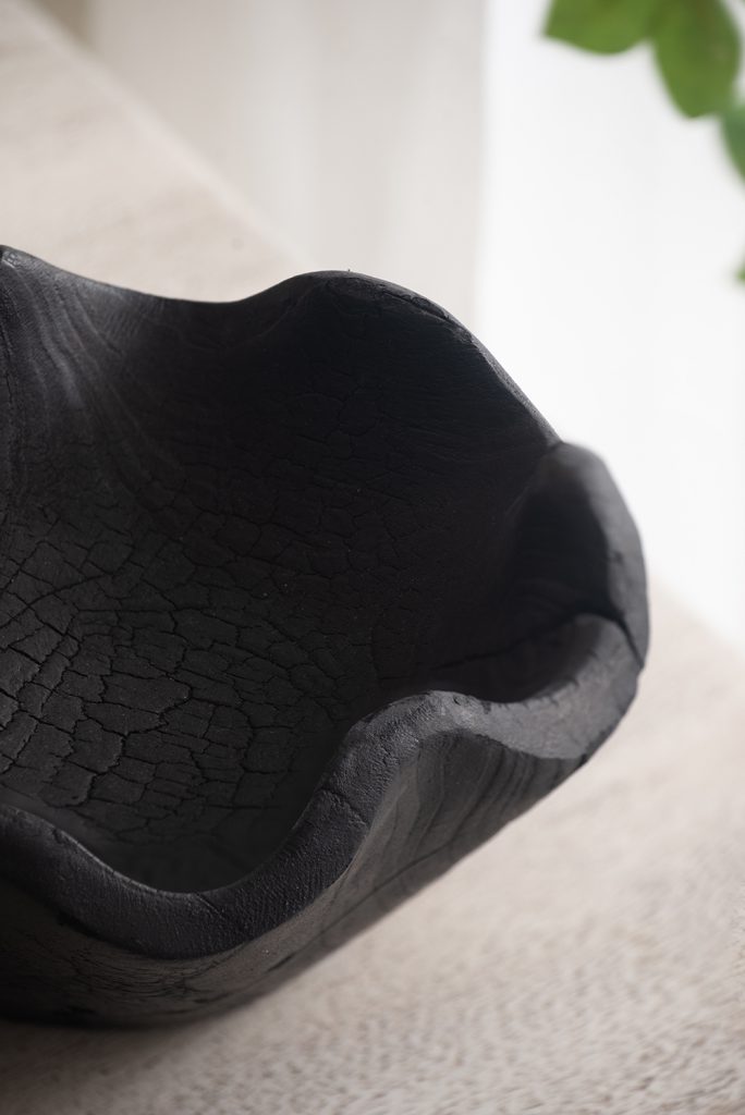 Black Teak Wood Bowl