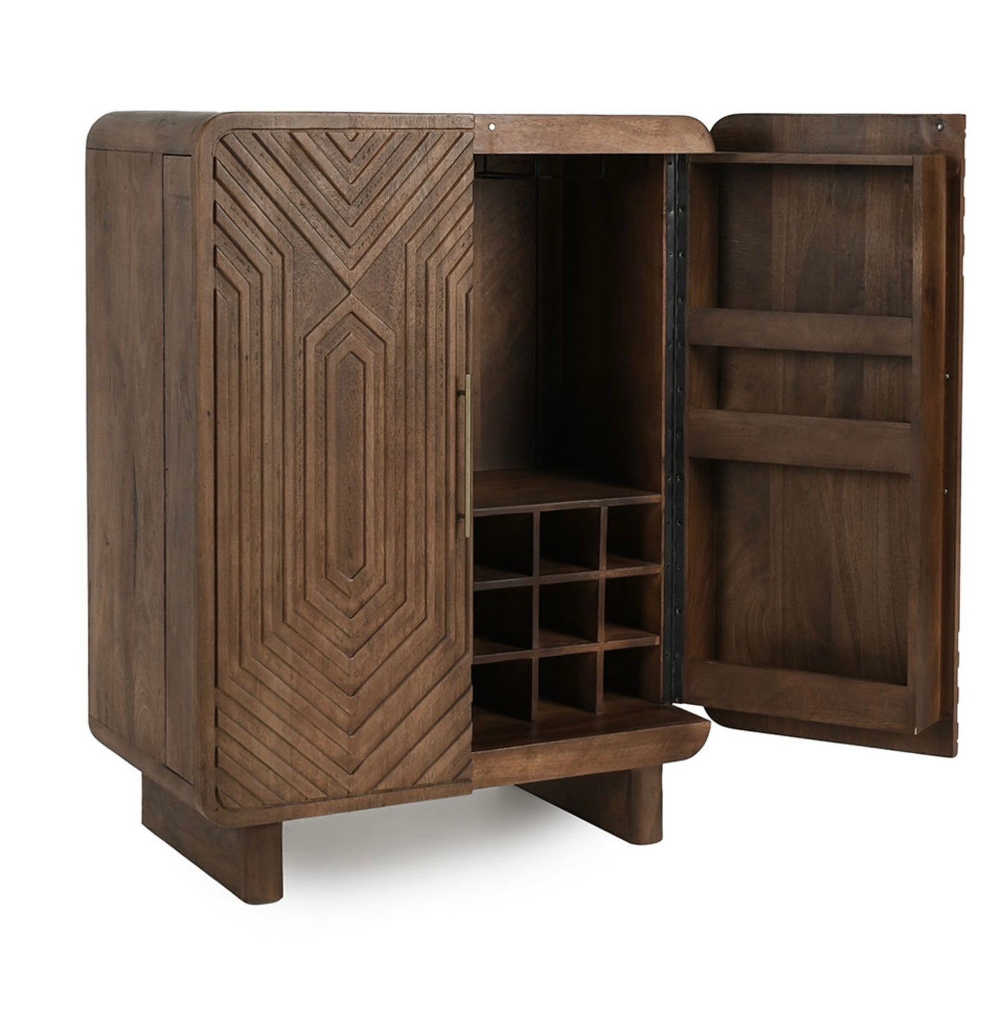 Holmes Bar Cabinet, Light Brown