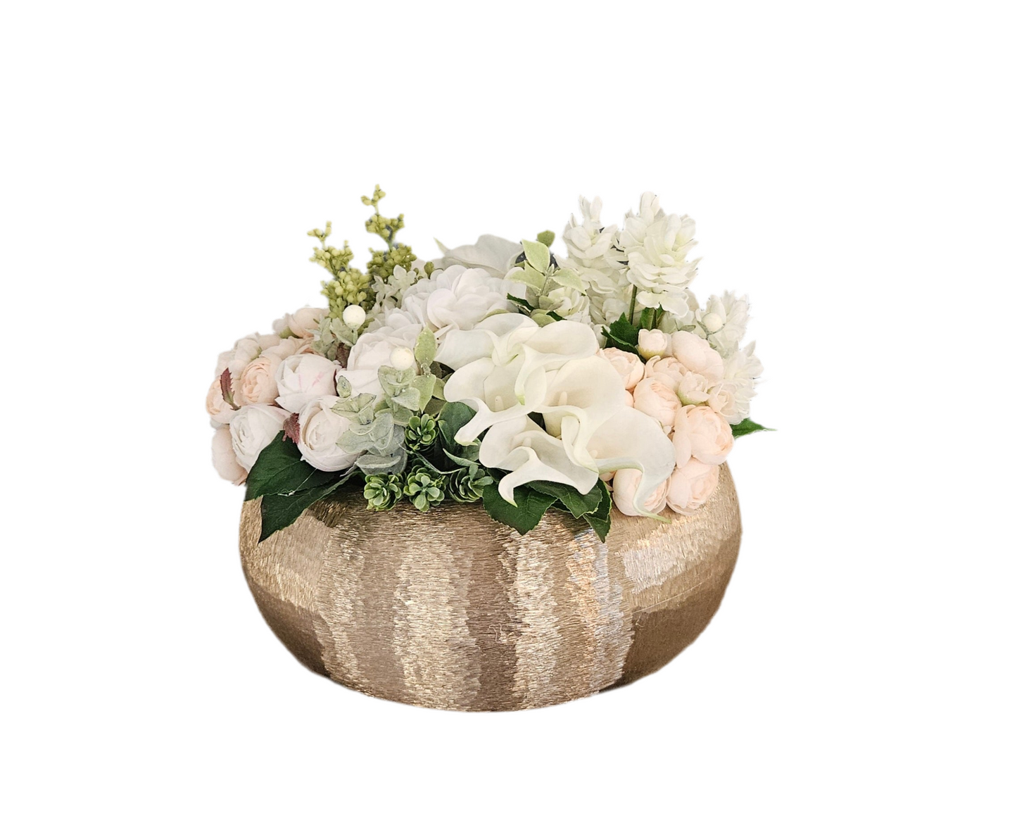 Neutral Centerpiece with Lilac and Hops