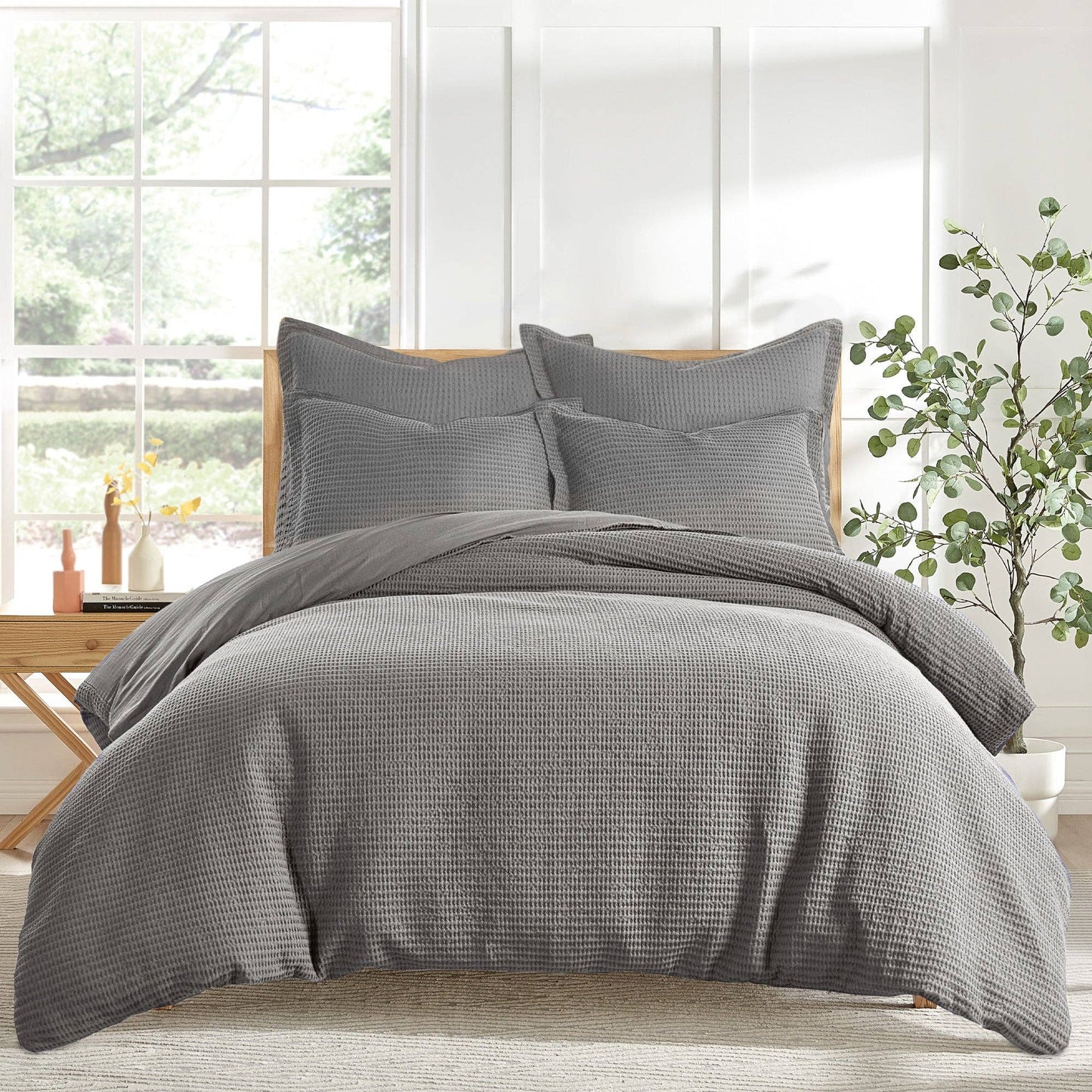 Cream Cloud Waffle Euro Sham (Set of 2)