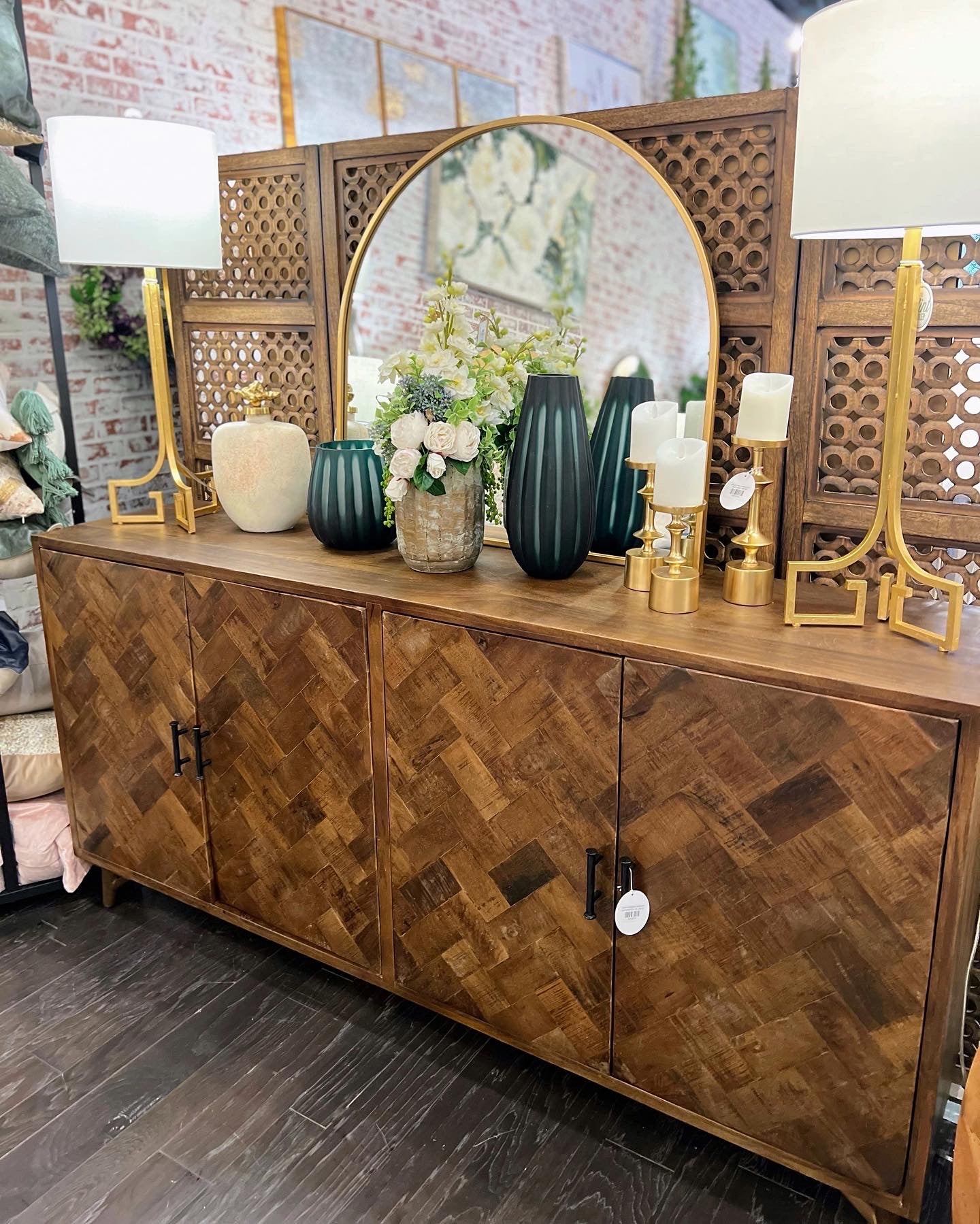 Halsey Herringbone Sideboard
