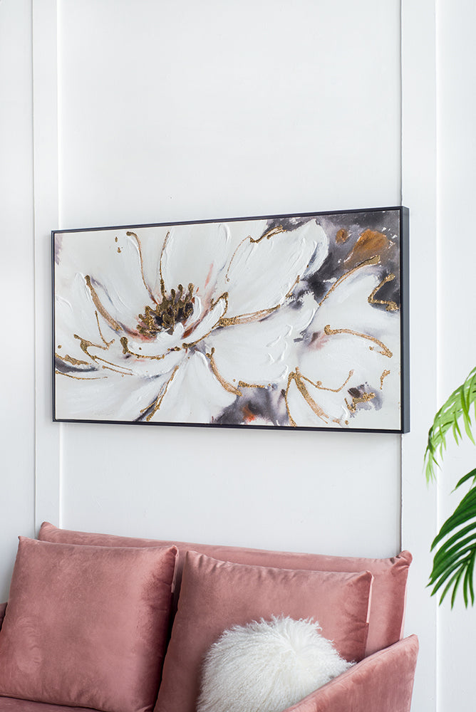 Magnolia w/ Gold Wall Art