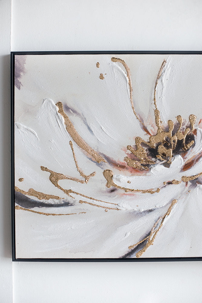 Magnolia w/ Gold Wall Art