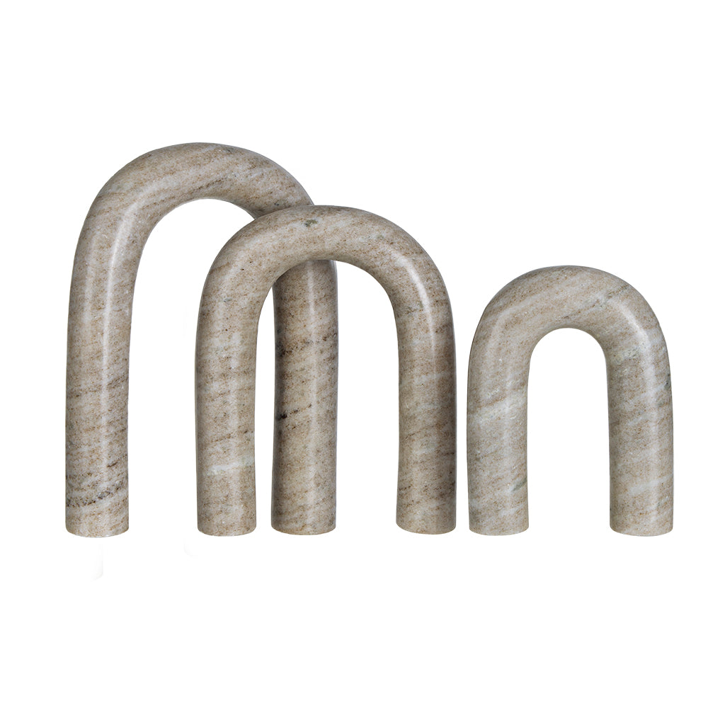 Marble Nesting Arch Sculptures, Set of 3