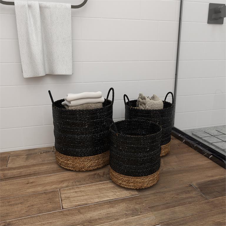 Black Seagrass Basket (Various Sizes)