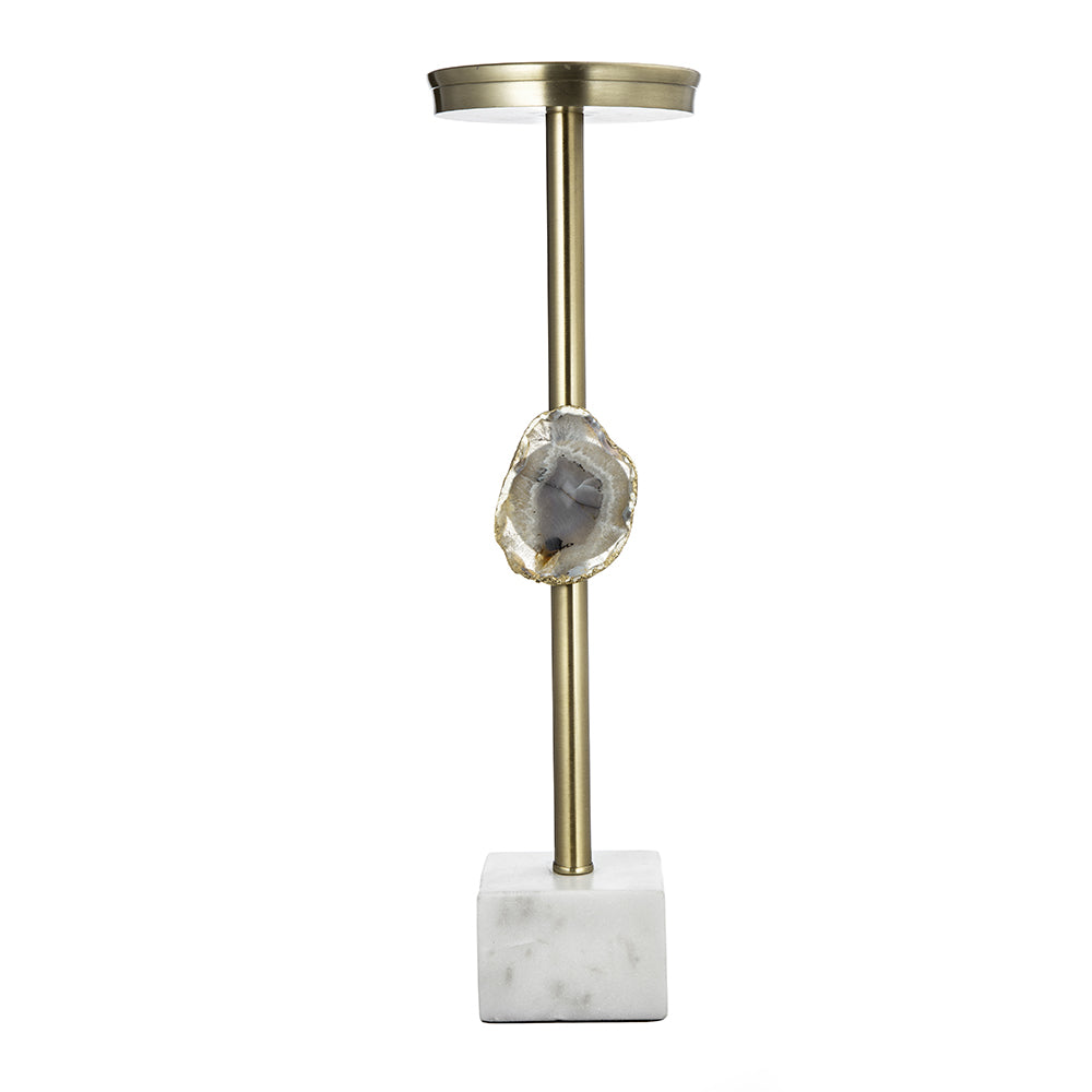 Agate & Marble Pillar Candleholder