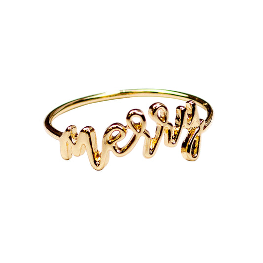 Gold Merry Napkin Ring