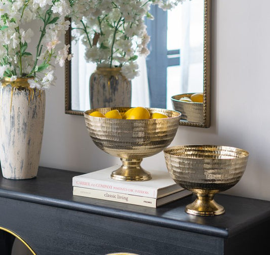 Decorative Gold Pedestal Bowl
