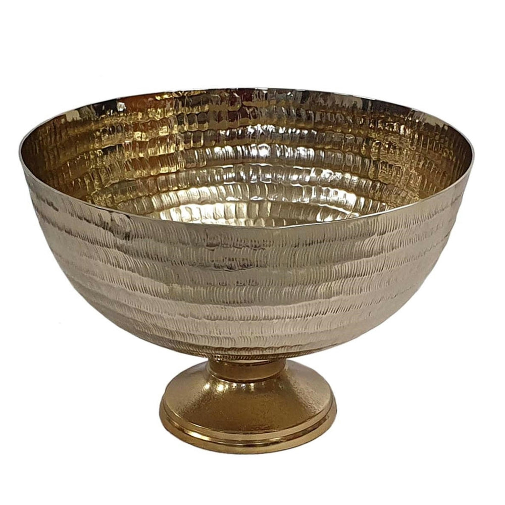 Decorative Gold Pedestal Bowl, Large