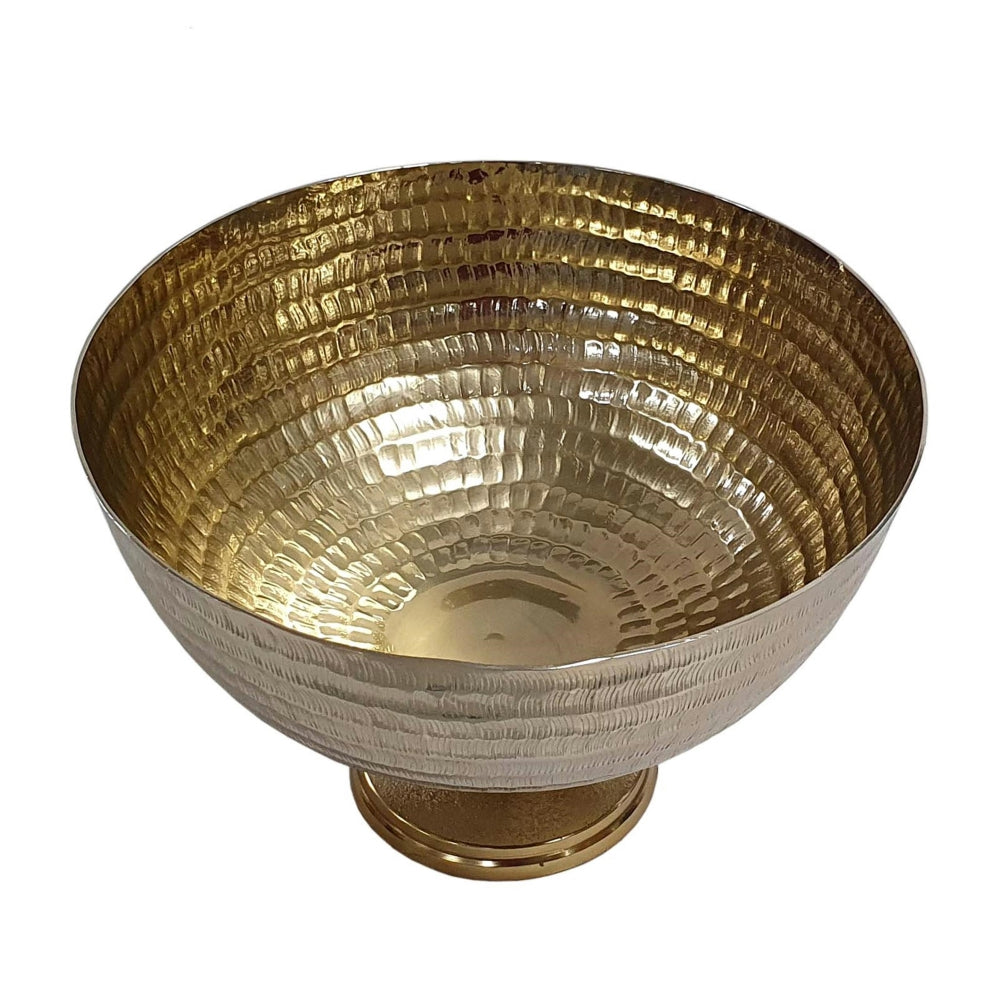 Decorative Gold Pedestal Bowl, Large