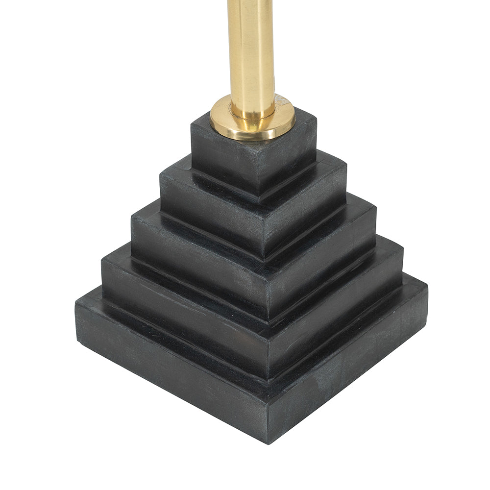 Pyramid Black Marble Side Table