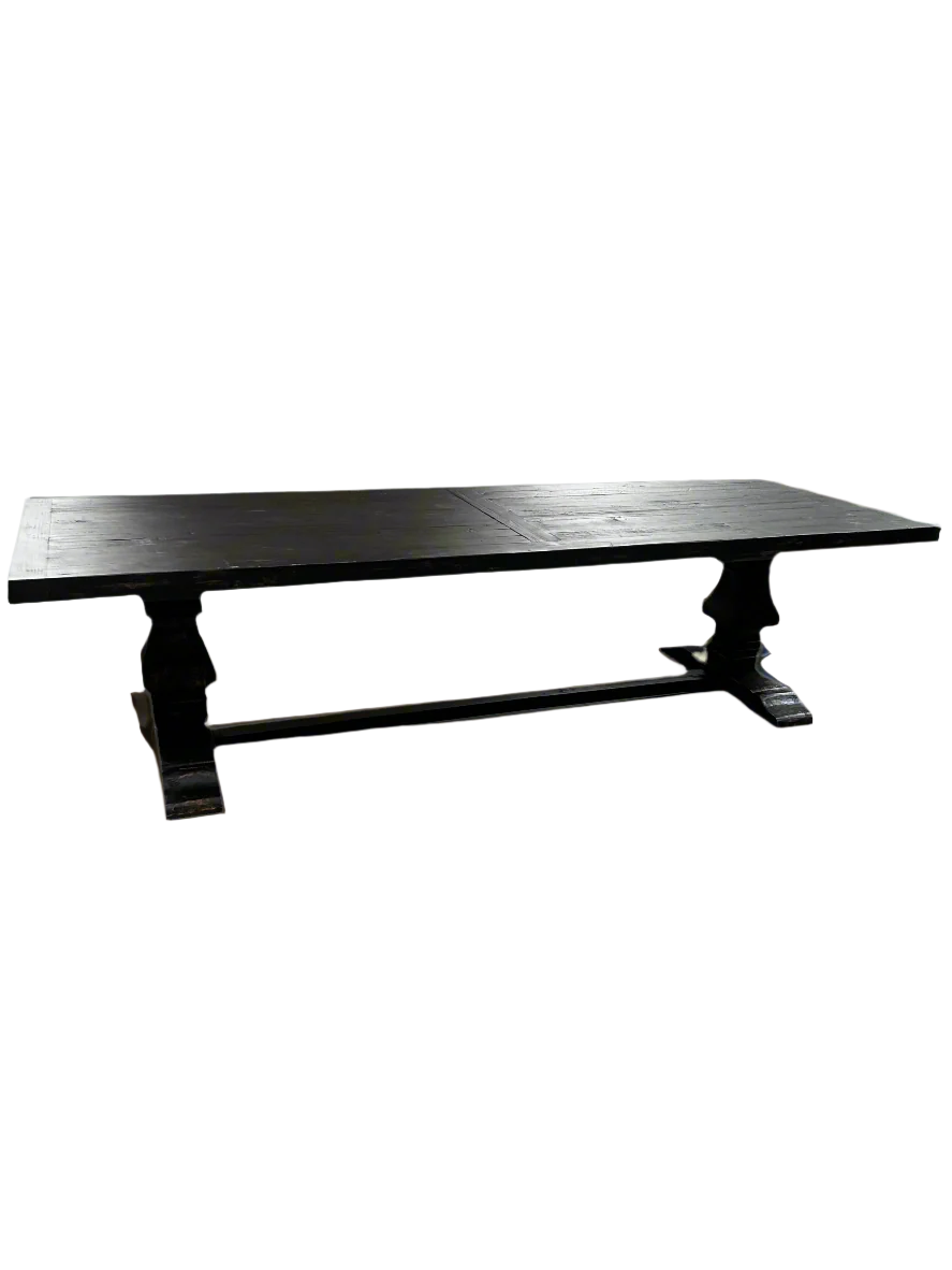Elliot 10β Solid Elm Dining Table (Black)