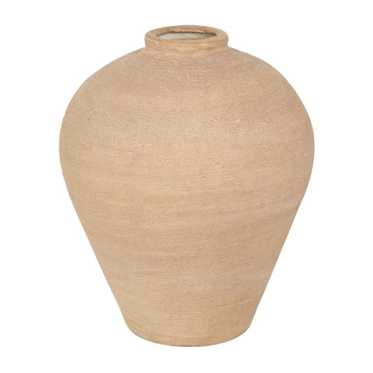Tall Beige Textured Vase