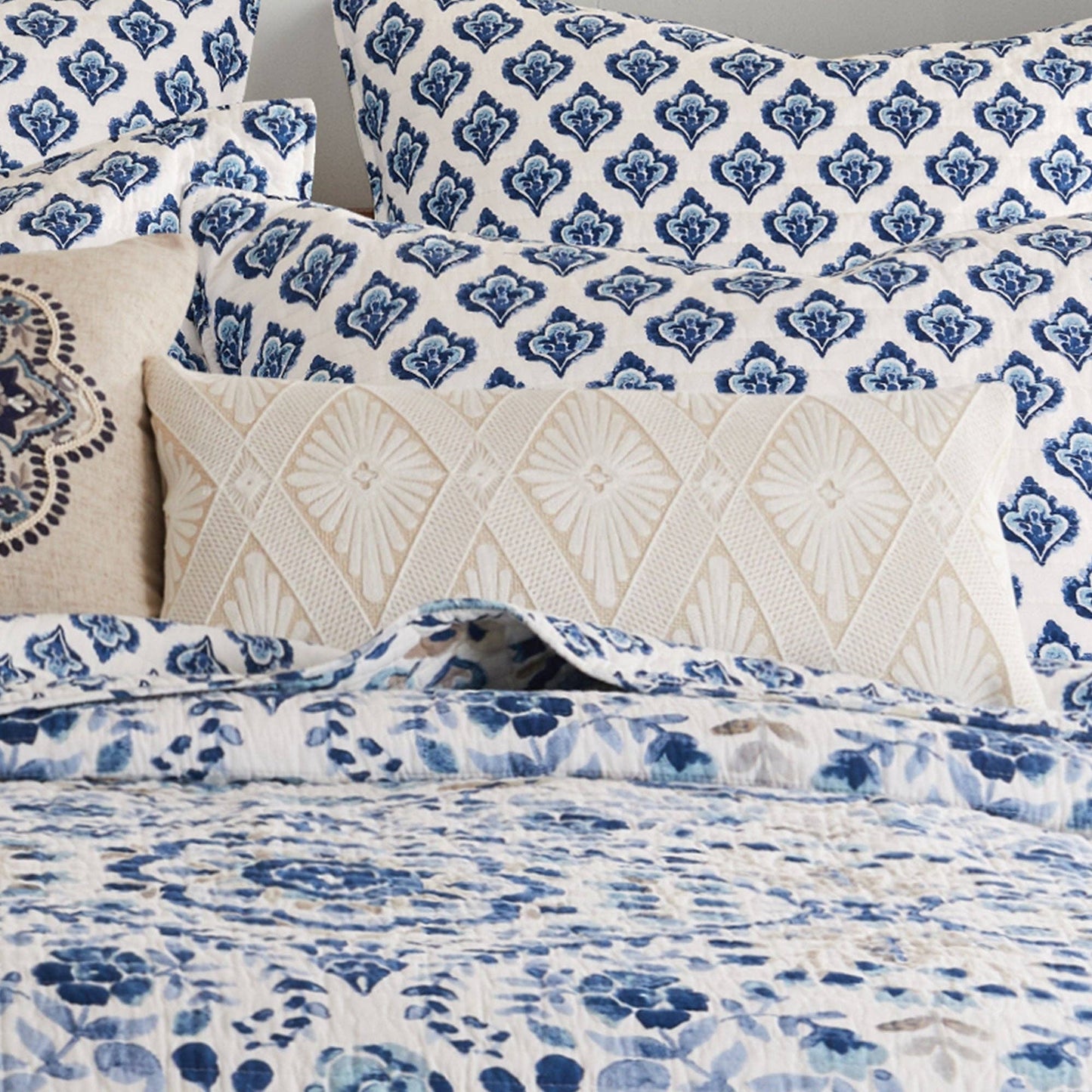 Lorrance Diamond Embroidered Pillow