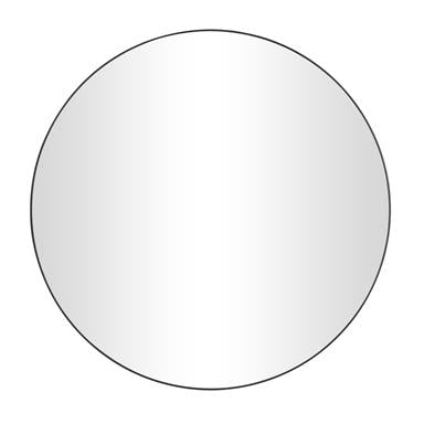 Black Minimalistic Round Mirror