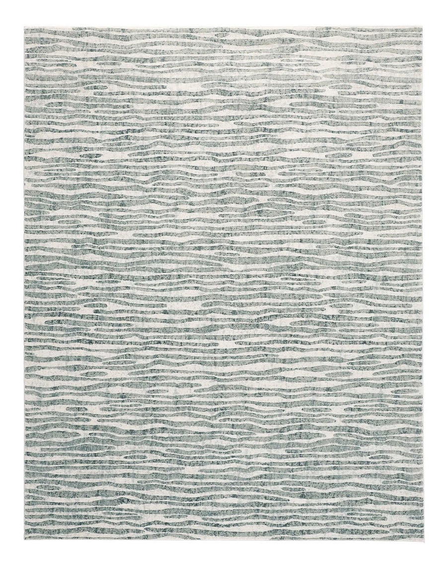 Atwell Rug, White/Green (Various Sizes)