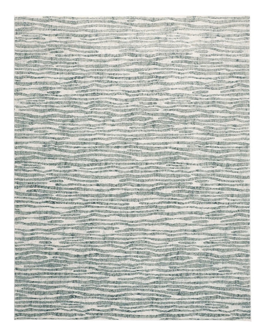 Atwell Rug, White/Green (Various Sizes)